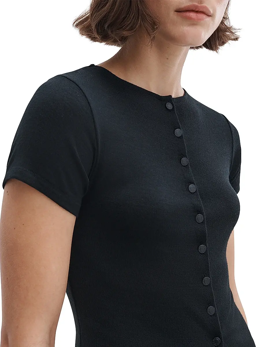 rag & bone Women's The Knit Button-Front T-Shirt | Thumbnail 5