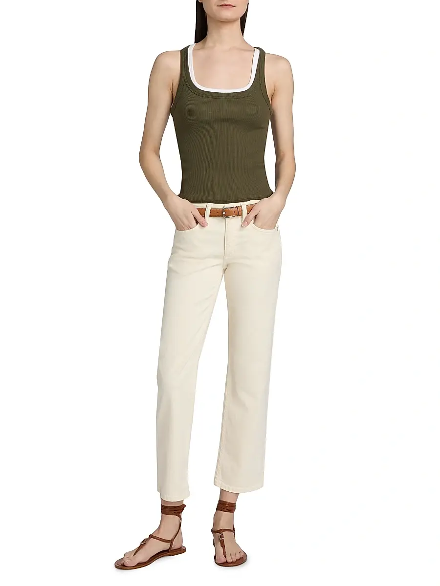 rag & bone Women's Harlow Low-Rise Ankle Straight Jeans | Thumbnail 2