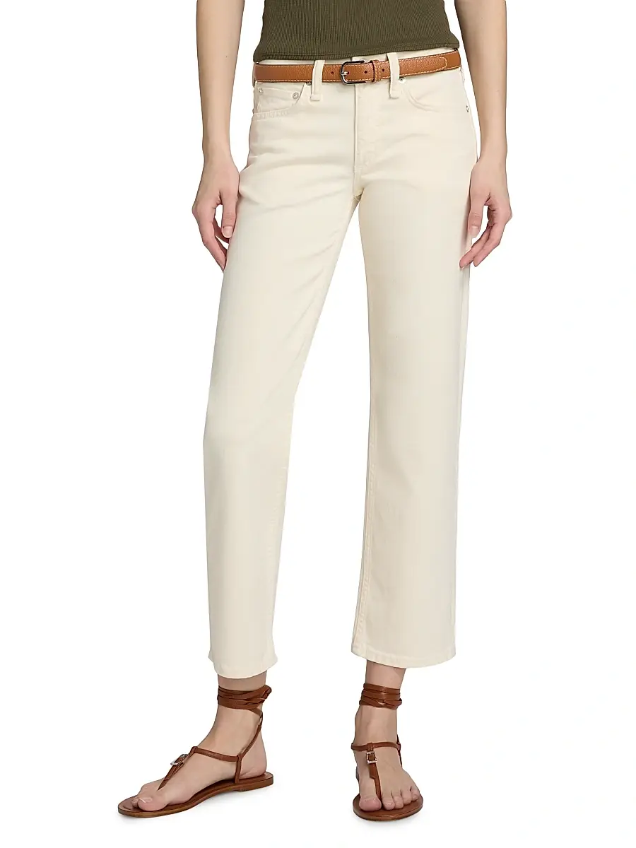 rag & bone Women's Harlow Low-Rise Ankle Straight Jeans | Thumbnail 3