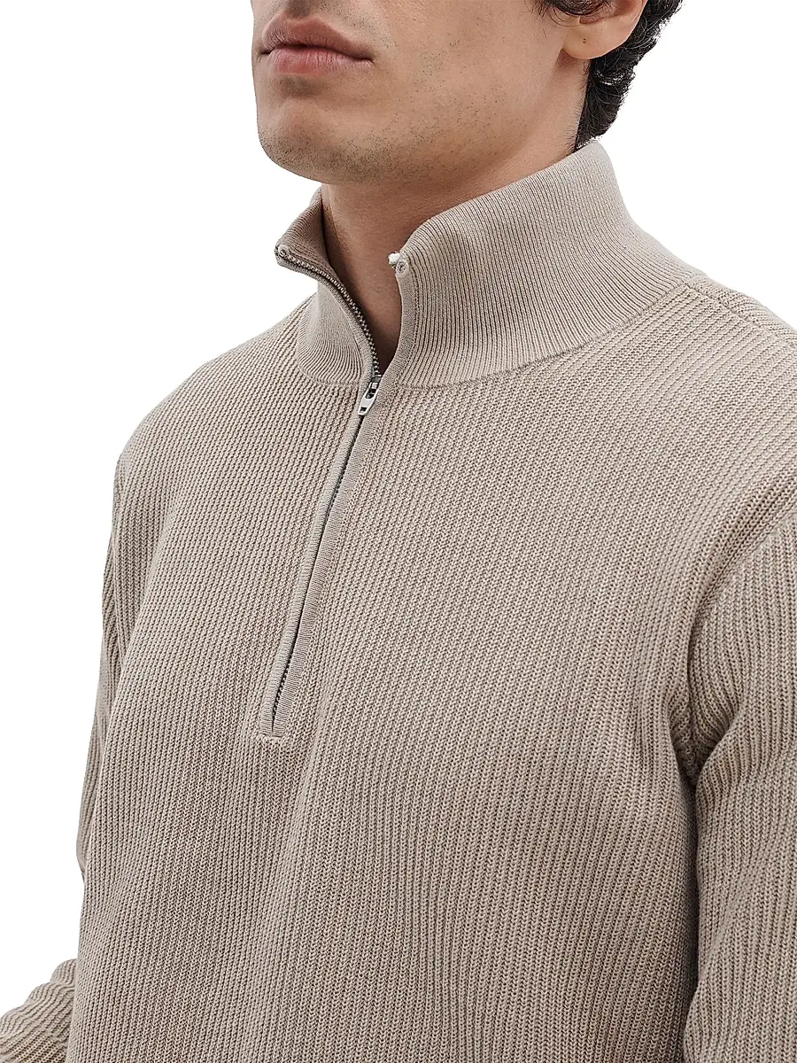 rag & bone Men's Caden Quarter-Zip Cotton-Blend Sweater | Thumbnail 5
