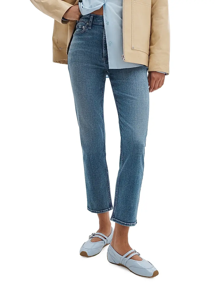 rag & bone Women's Flexi Wren Slim-Fit Ankle Jeans | Thumbnail 3