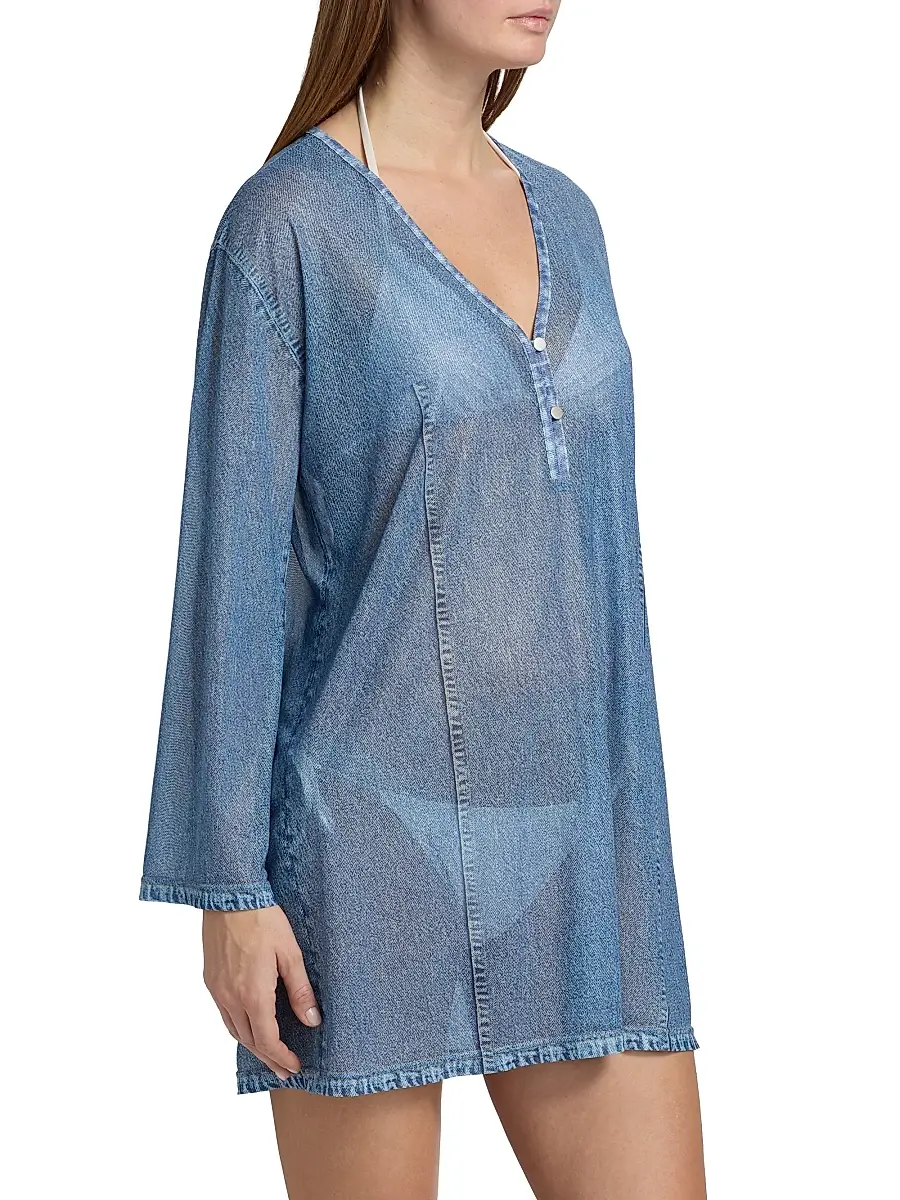 rag & bone Women's rb Miramar Mesh Cover-Up Dress | Thumbnail 4