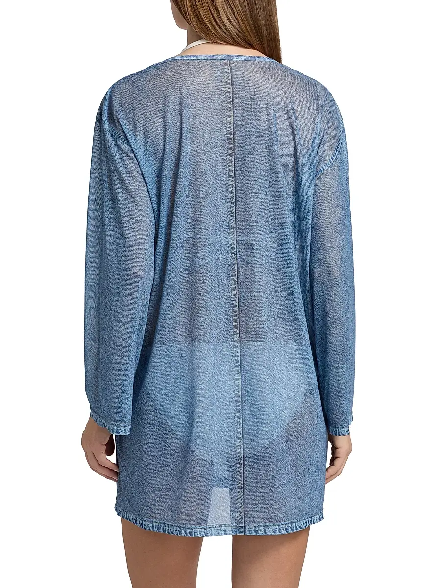 rag & bone Women's rb Miramar Mesh Cover-Up Dress | Thumbnail 5
