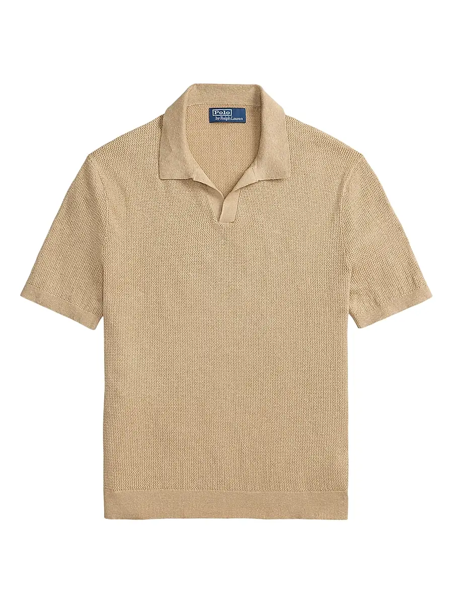 Polo Ralph Lauren Men's Knit Linen-Blend Polo Shirt