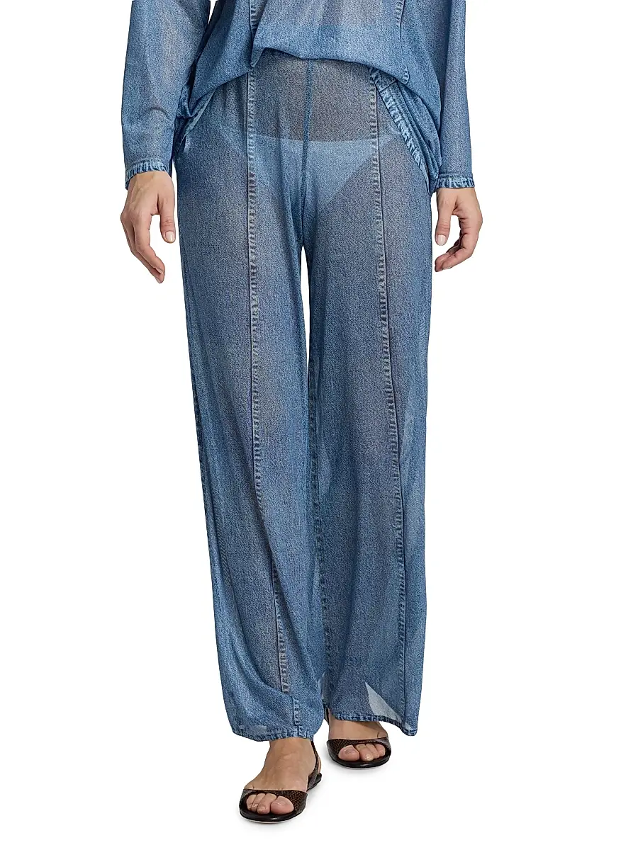 rag & bone Women's rb Miramar Mesh Wide Leg Pant | Thumbnail 3 rag & bone Women's rb Miramar Mesh Wide Leg Pant | Thumbnail 3