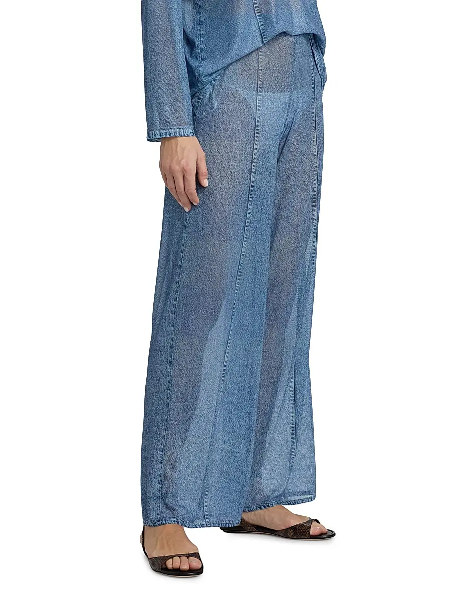 rag & bone Women's rb Miramar Mesh Wide Leg Pant | Thumbnail 4 rag & bone Women's rb Miramar Mesh Wide Leg Pant | Thumbnail 4