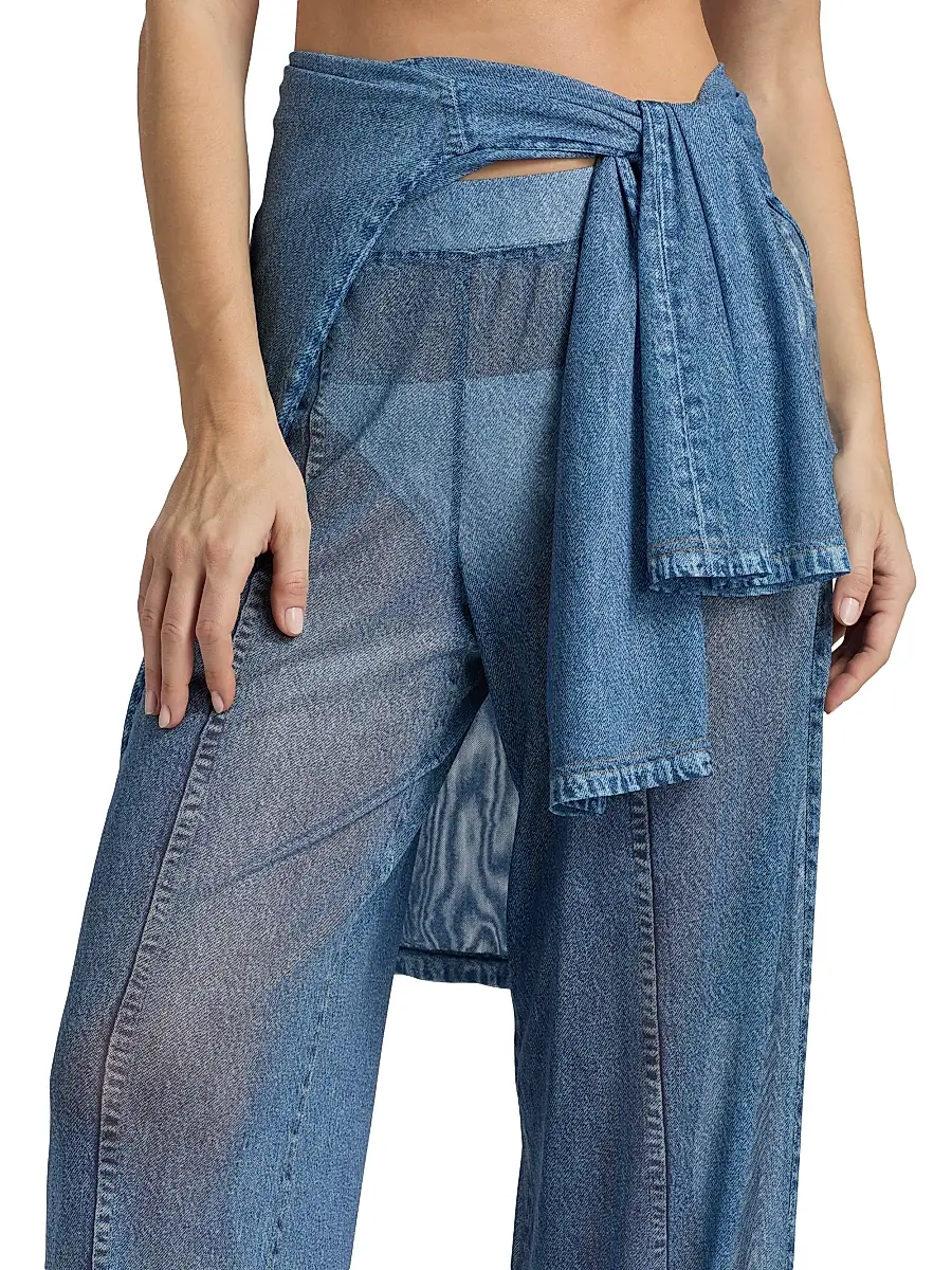 rag & bone Women's rb Miramar Mesh Wide Leg Pant | Thumbnail 7 rag & bone Women's rb Miramar Mesh Wide Leg Pant | Thumbnail 7