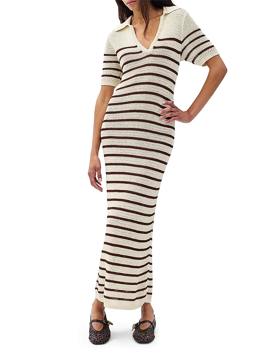 rag & bone Women's Costi Striped Cotton-Blend Knit Maxi Dress | Thumbnail 3 rag & bone Women's Costi Striped Cotton-Blend Knit Maxi Dress | Thumbnail 3