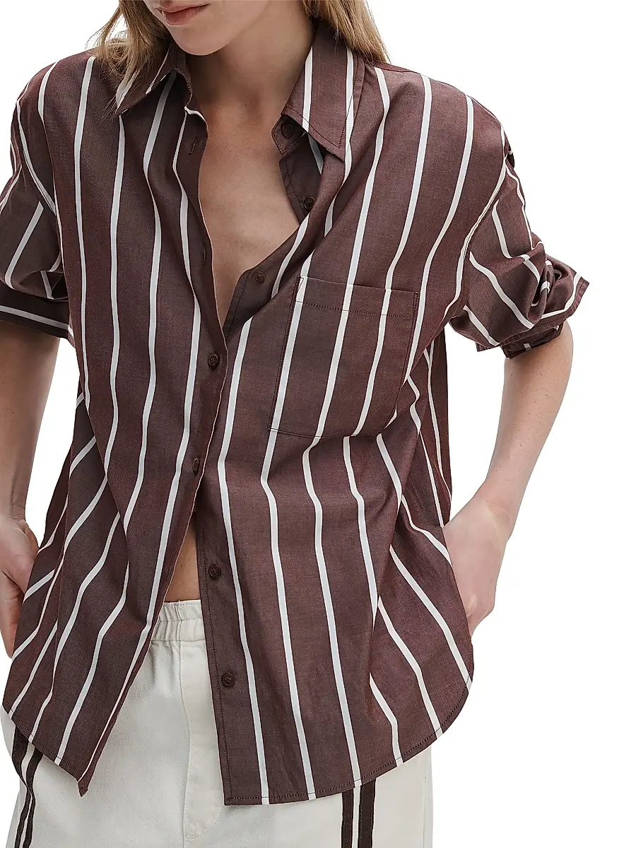 rag & bone Women's Connie Striped Button-Front Shirt | Thumbnail 5