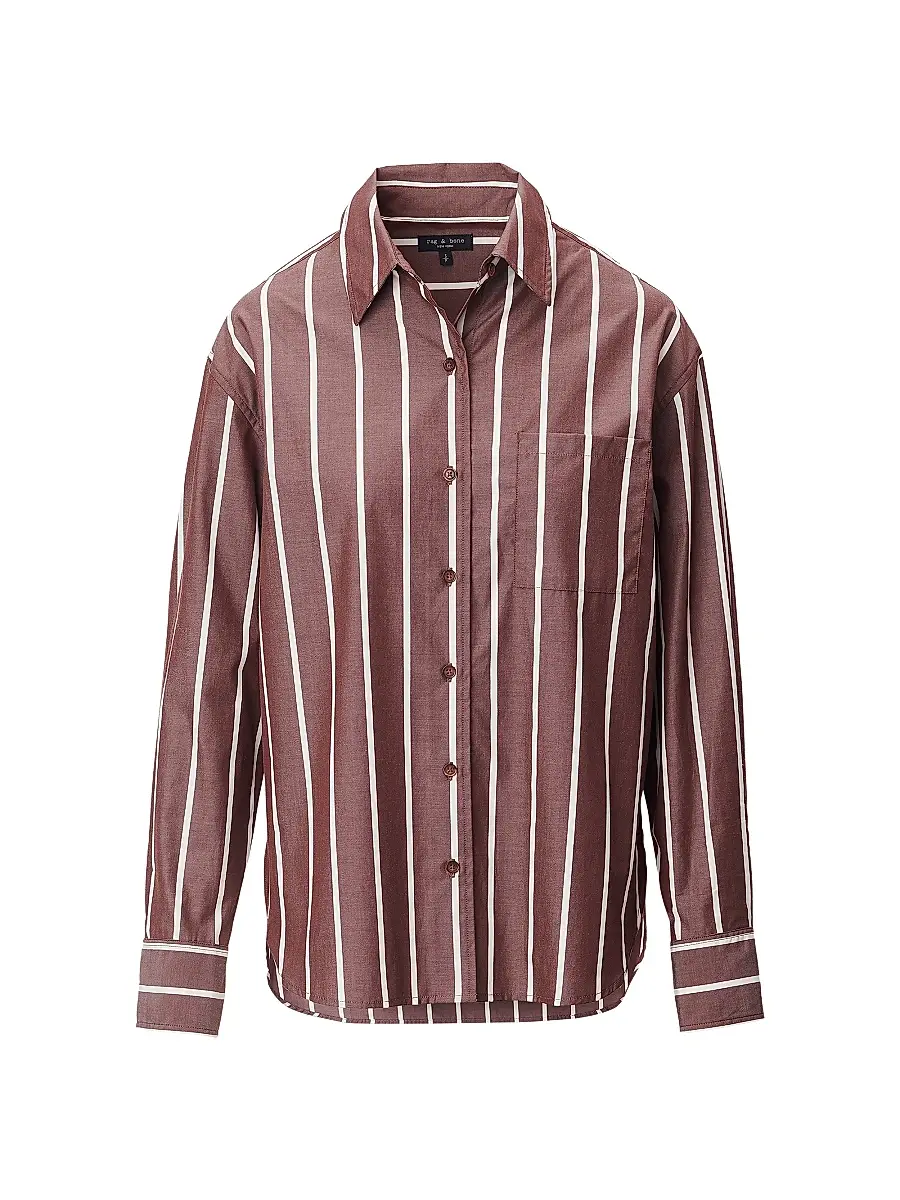 rag & bone Women's Connie Striped Button-Front Shirt