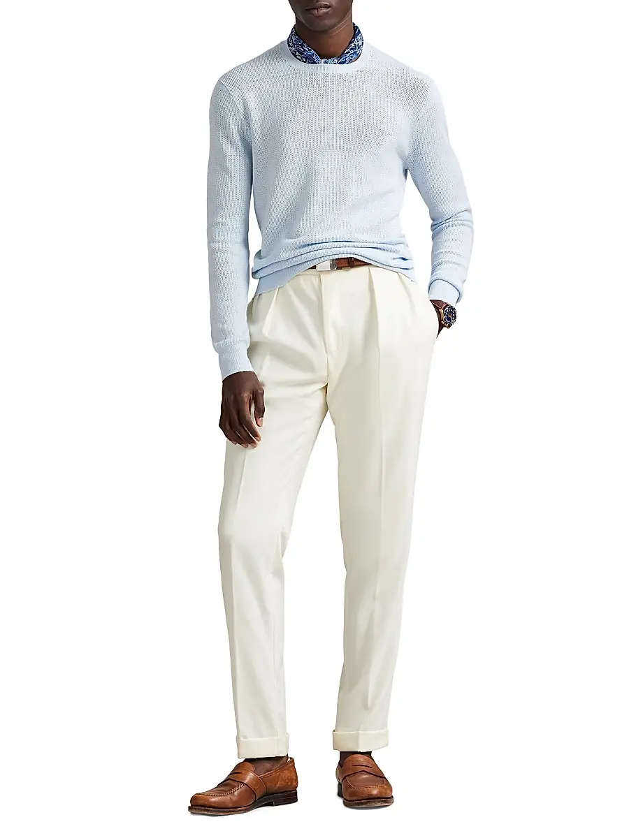 Polo Ralph Lauren Men's Better Linen Open-Knit Sweater | Thumbnail 2 Polo Ralph Lauren Men's Better Linen Open-Knit Sweater | Thumbnail 2