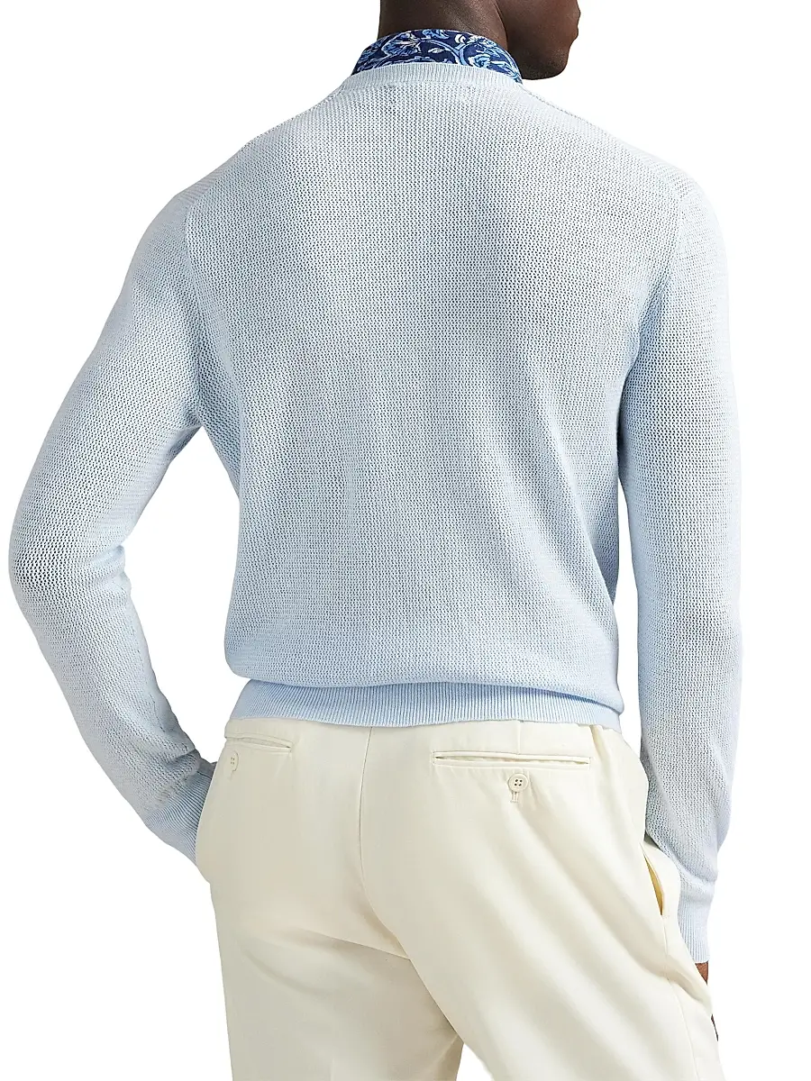 Polo Ralph Lauren Men's Better Linen Open-Knit Sweater | Thumbnail 4 Polo Ralph Lauren Men's Better Linen Open-Knit Sweater | Thumbnail 4