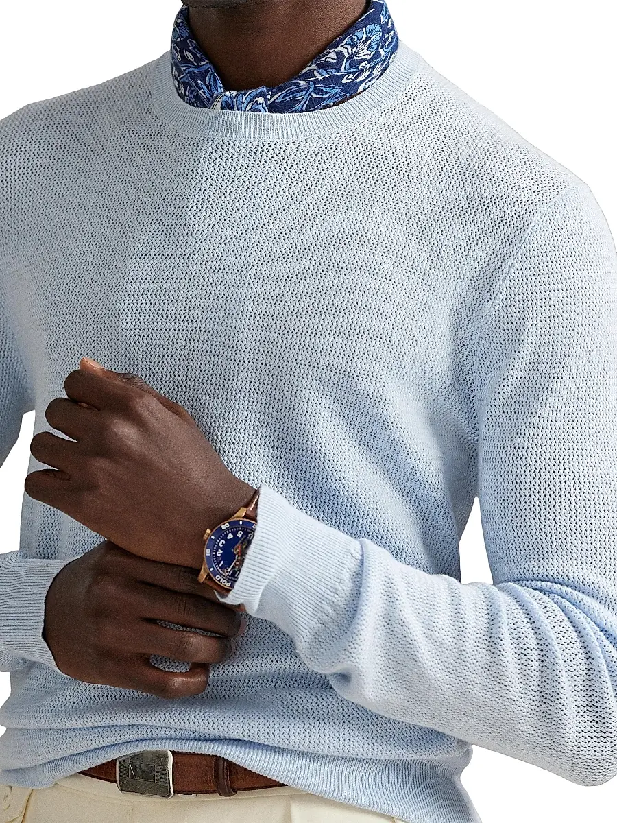 Polo Ralph Lauren Men's Better Linen Open-Knit Sweater | Thumbnail 6 Polo Ralph Lauren Men's Better Linen Open-Knit Sweater | Thumbnail 6