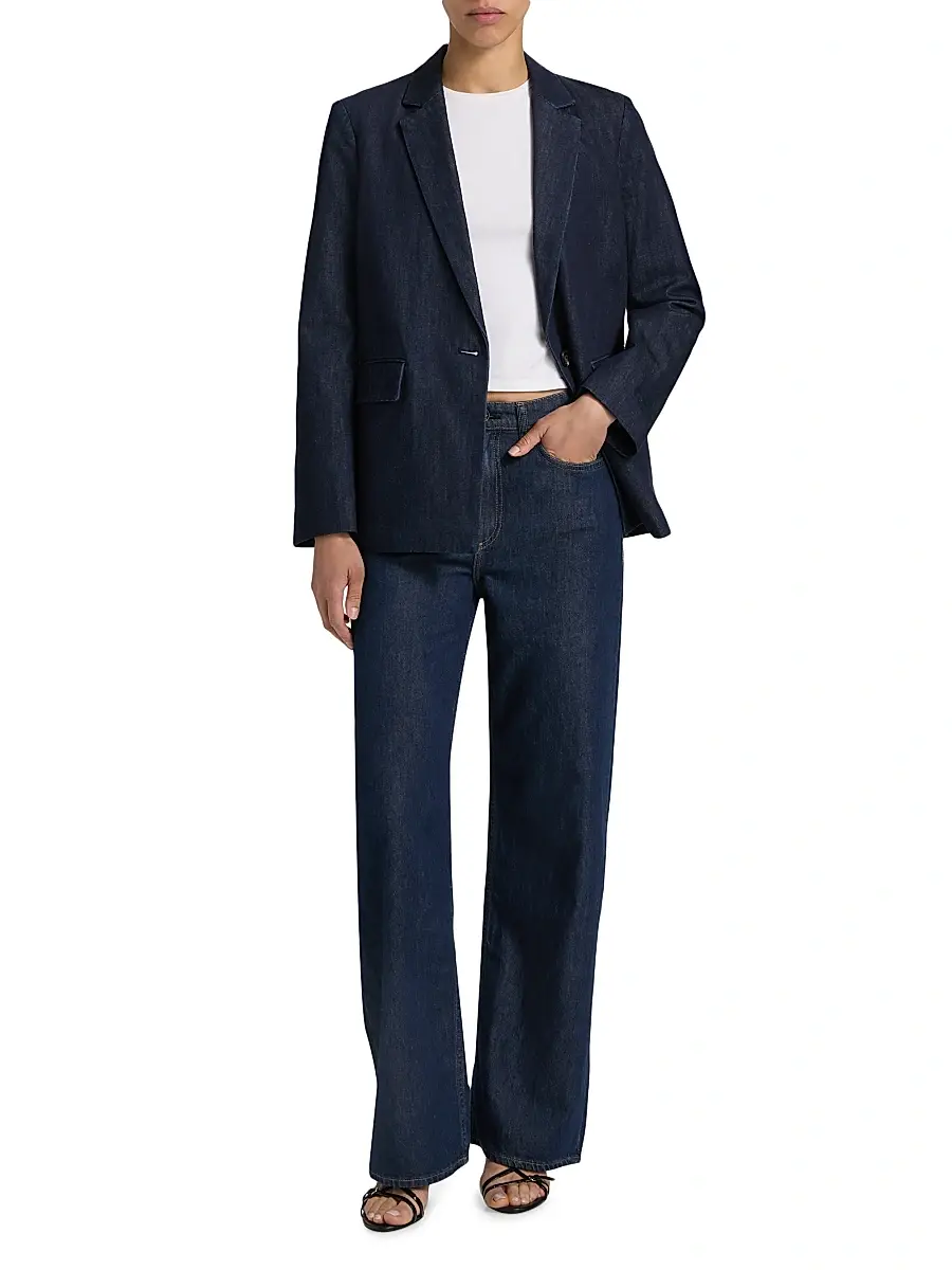 rag & bone Women's Jennie Denim Blazer | Thumbnail 2