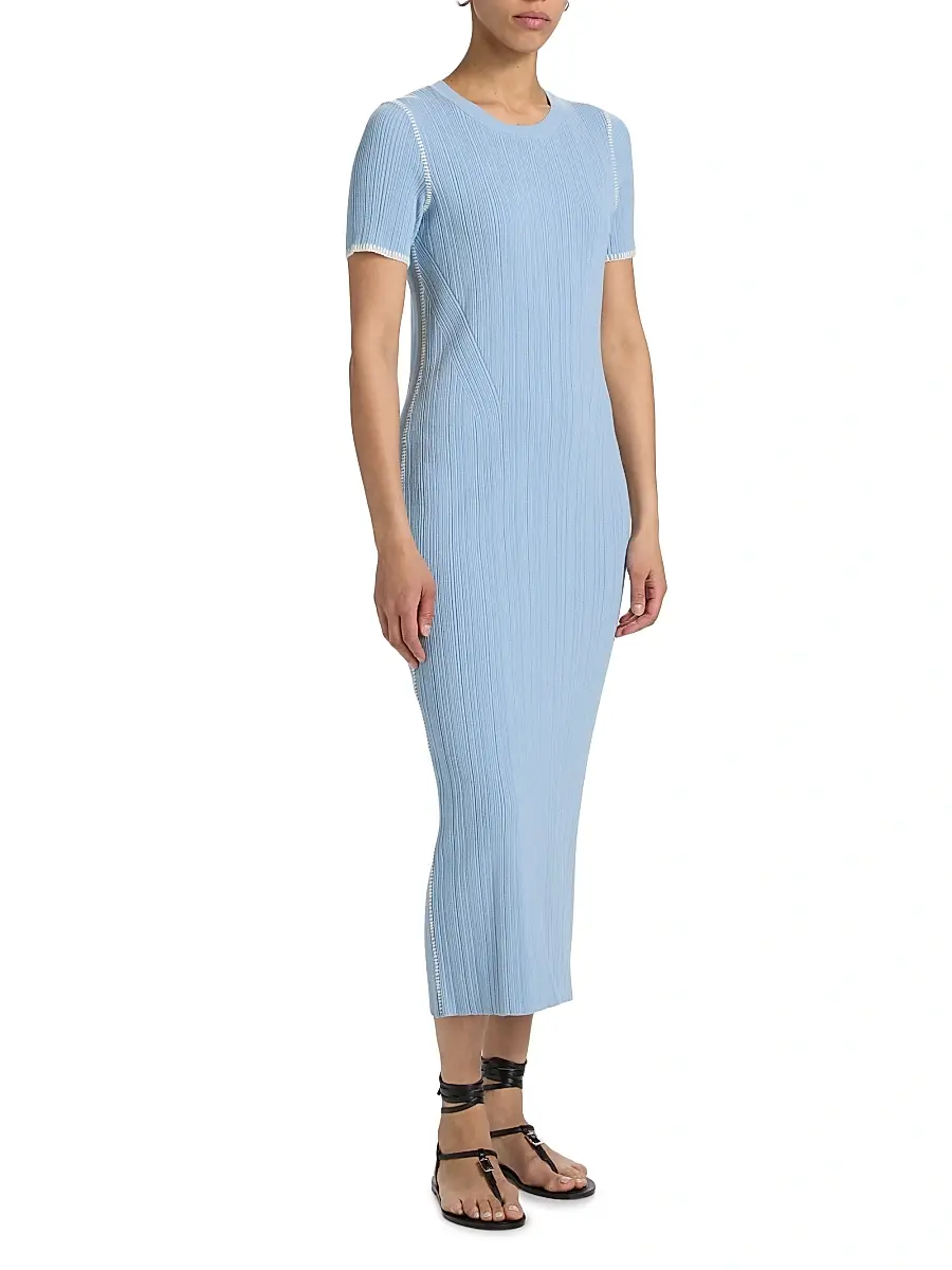 rag & bone Women's Harper Rib-Knit Midi-Dress | Thumbnail 4