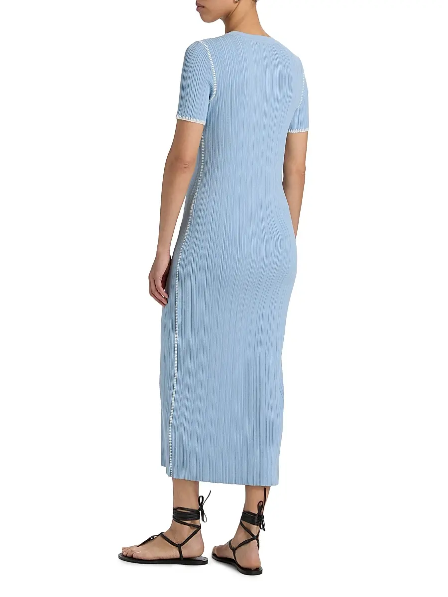 rag & bone Women's Harper Rib-Knit Midi-Dress | Thumbnail 5