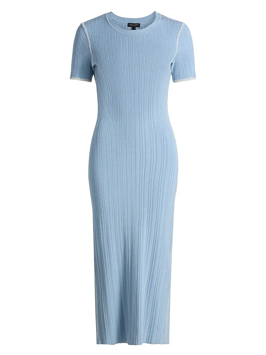 rag & bone Women's Harper Rib-Knit Midi-Dress