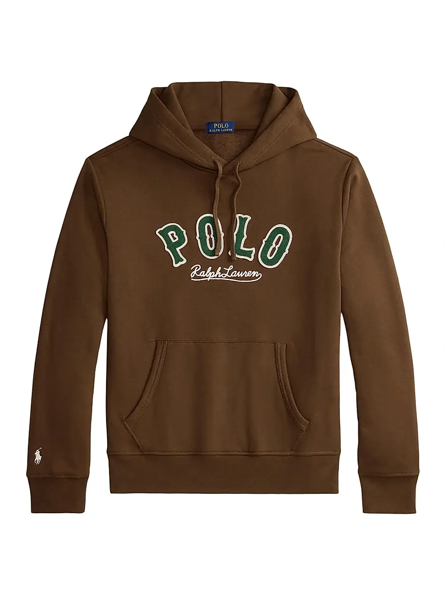 Polo Ralph Lauren Men's RL Fleece Terry Logo Hoodie - York Brown | Image 1 Polo Ralph Lauren Men's RL Fleece Terry Logo Hoodie - York Brown | Image 1