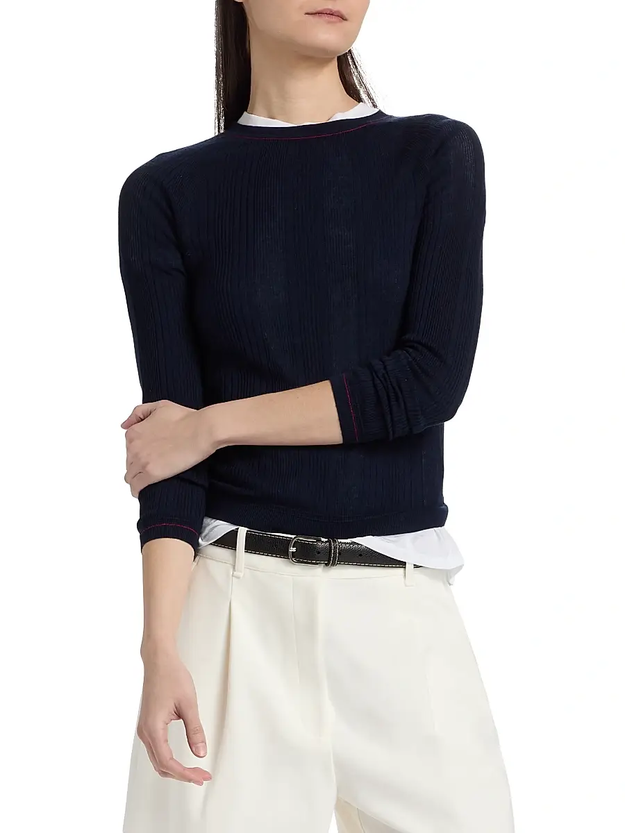rag & bone Women's Teresa Textured Rib-Knit Slim-Fit Sweater | Thumbnail 3 rag & bone Women's Teresa Textured Rib-Knit Slim-Fit Sweater | Thumbnail 3