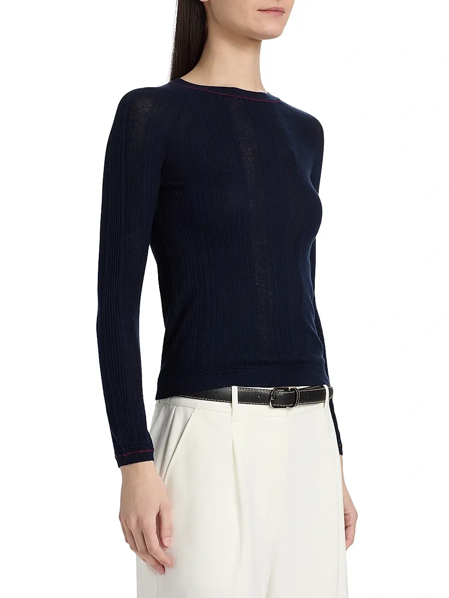 rag & bone Women's Teresa Textured Rib-Knit Slim-Fit Sweater | Thumbnail 4 rag & bone Women's Teresa Textured Rib-Knit Slim-Fit Sweater | Thumbnail 4