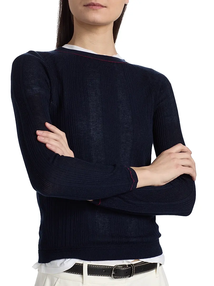 rag & bone Women's Teresa Textured Rib-Knit Slim-Fit Sweater | Thumbnail 6 rag & bone Women's Teresa Textured Rib-Knit Slim-Fit Sweater | Thumbnail 6