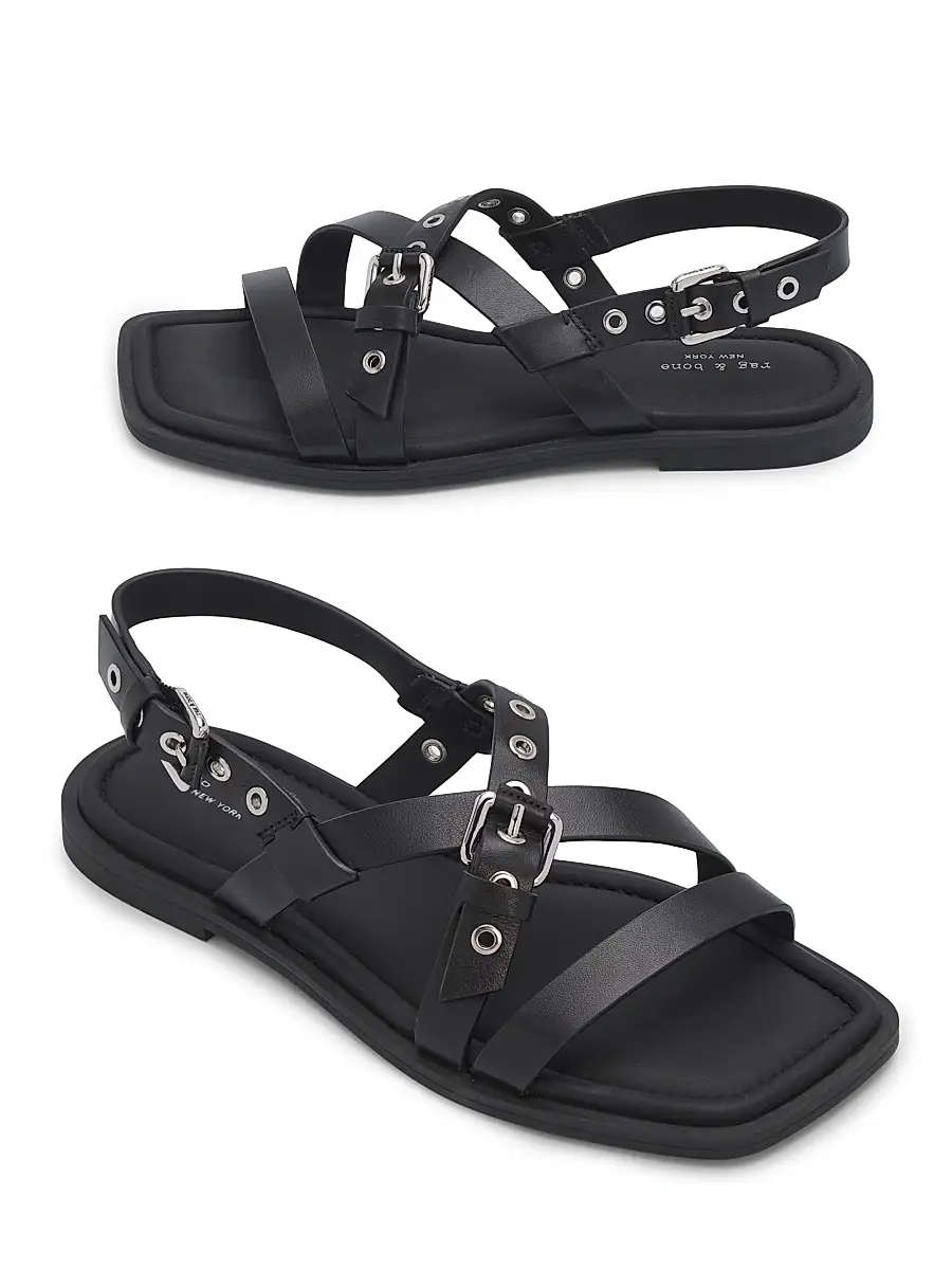 rag & bone Women's Harlow Grommet Leather Sandals | Thumbnail 6 rag & bone Women's Harlow Grommet Leather Sandals | Thumbnail 6