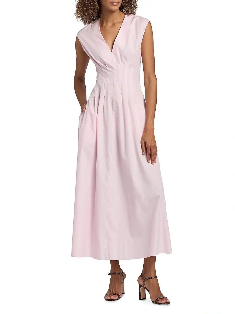 rag & bone Women's Ines Cotton Poplin A-Line Maxi Dress | Thumbnail 3 rag & bone Women's Ines Cotton Poplin A-Line Maxi Dress | Thumbnail 3