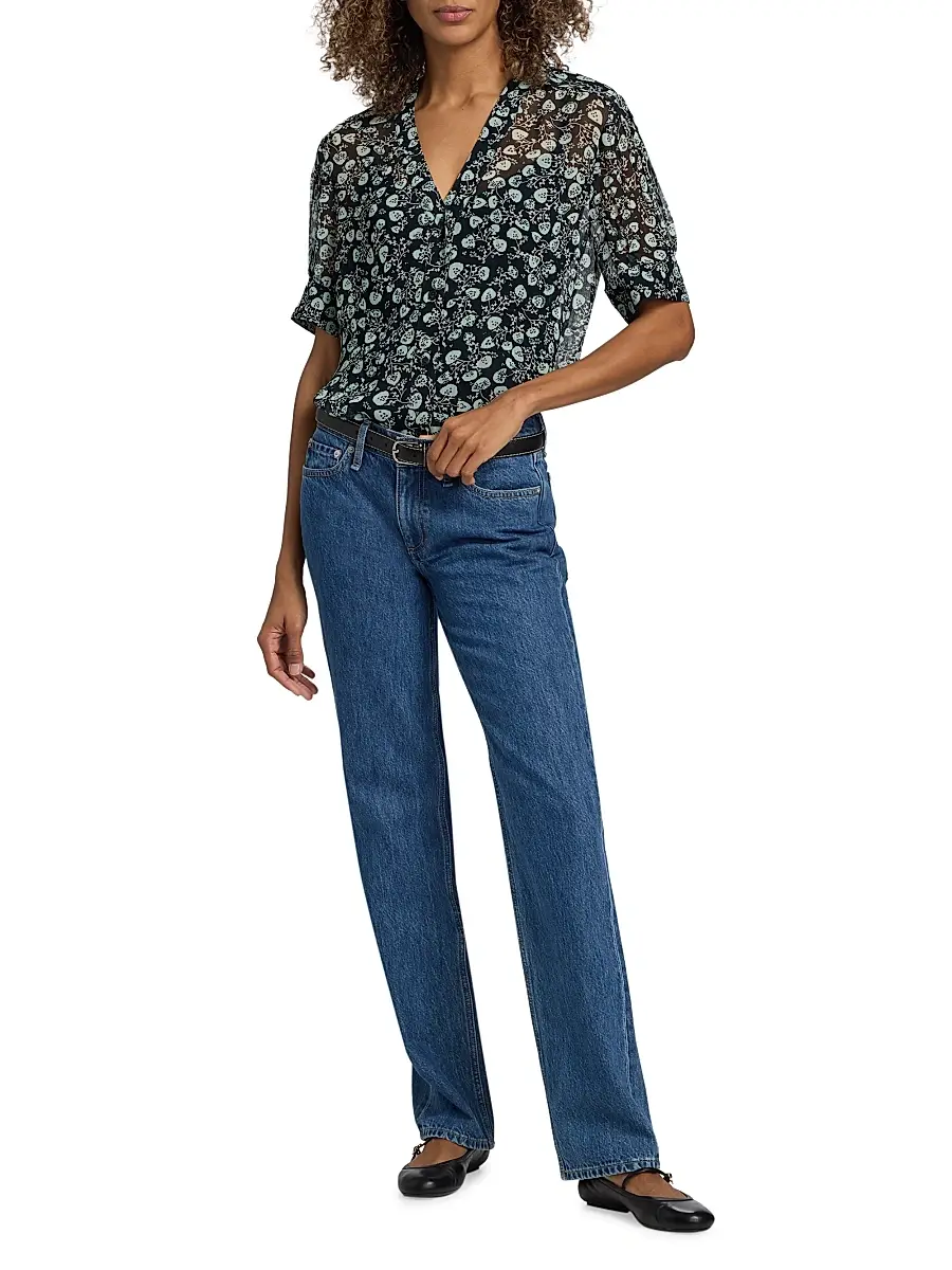 rag & bone Women's Harlow Low-Rise Full Straight-Fit Jeans | Thumbnail 2 rag & bone Women's Harlow Low-Rise Full Straight-Fit Jeans | Thumbnail 2