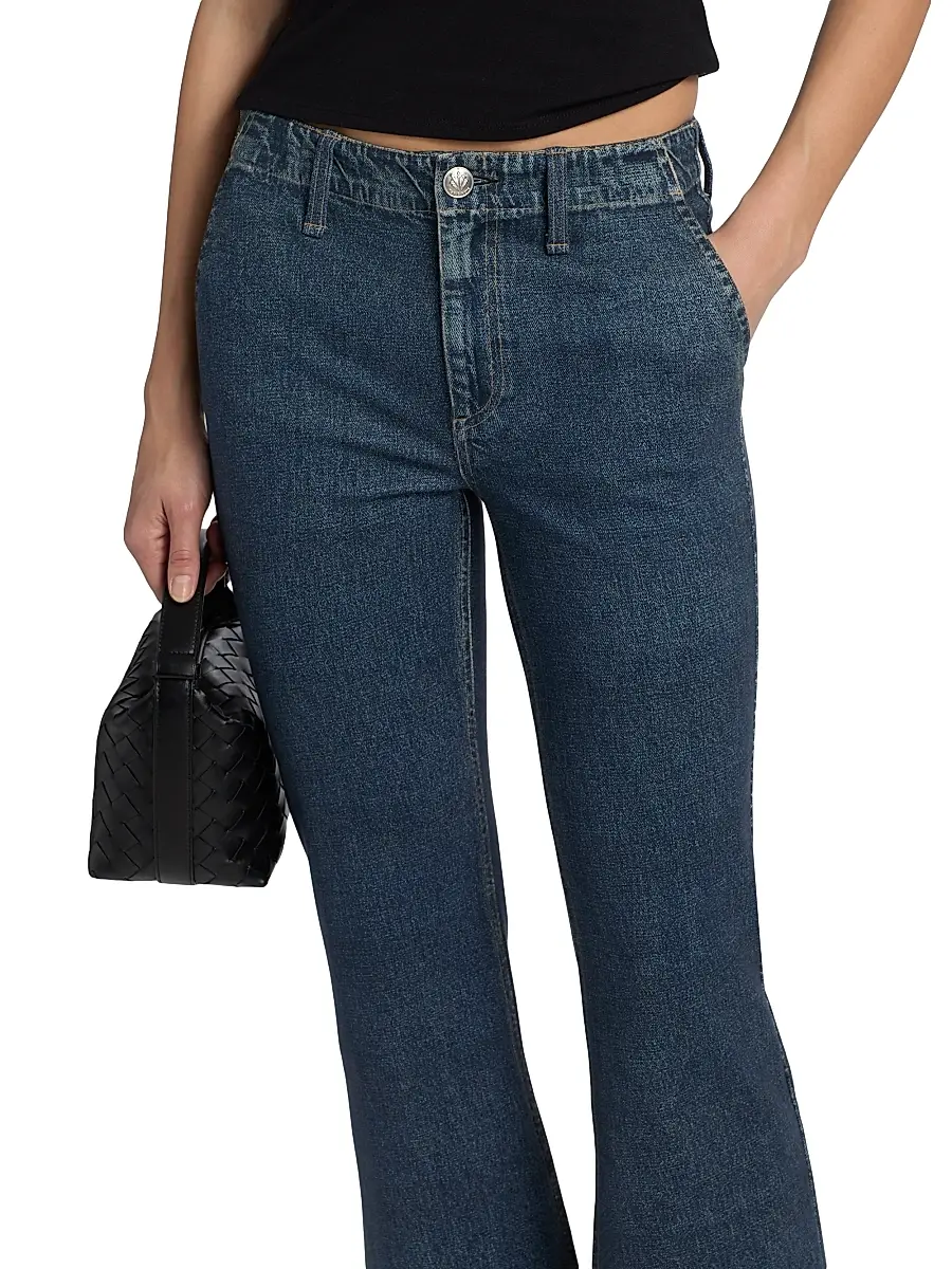 rag & bone Women's rb Miramar Ponte Kick-Flare Jeans | Thumbnail 6