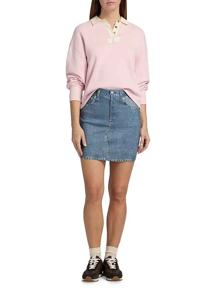 rag & bone Women's rb Miramar A-Line Denim Miniskirt | Thumbnail 2