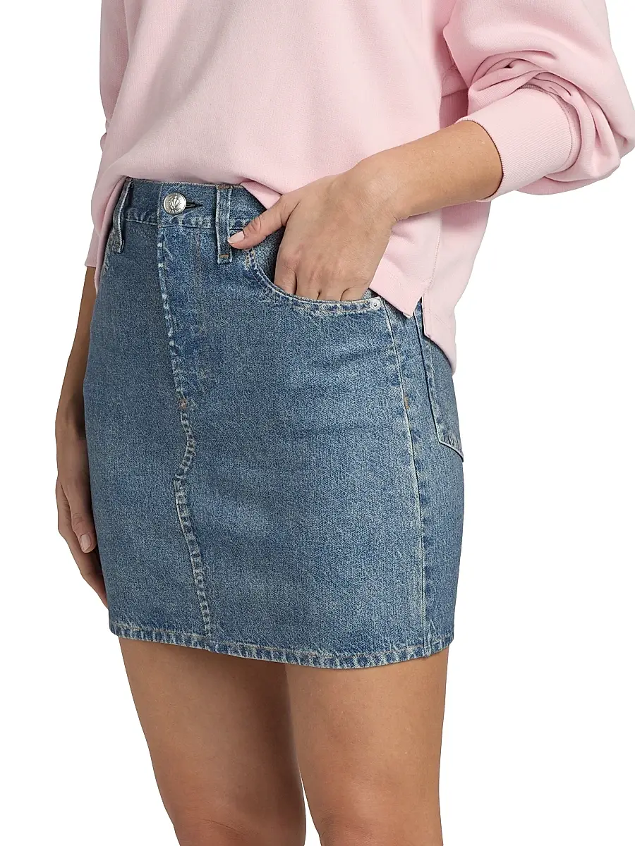 rag & bone Women's rb Miramar A-Line Denim Miniskirt | Thumbnail 4