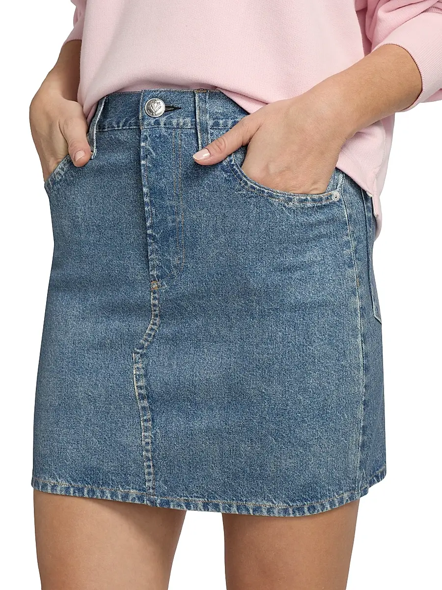 rag & bone Women's rb Miramar A-Line Denim Miniskirt | Thumbnail 6