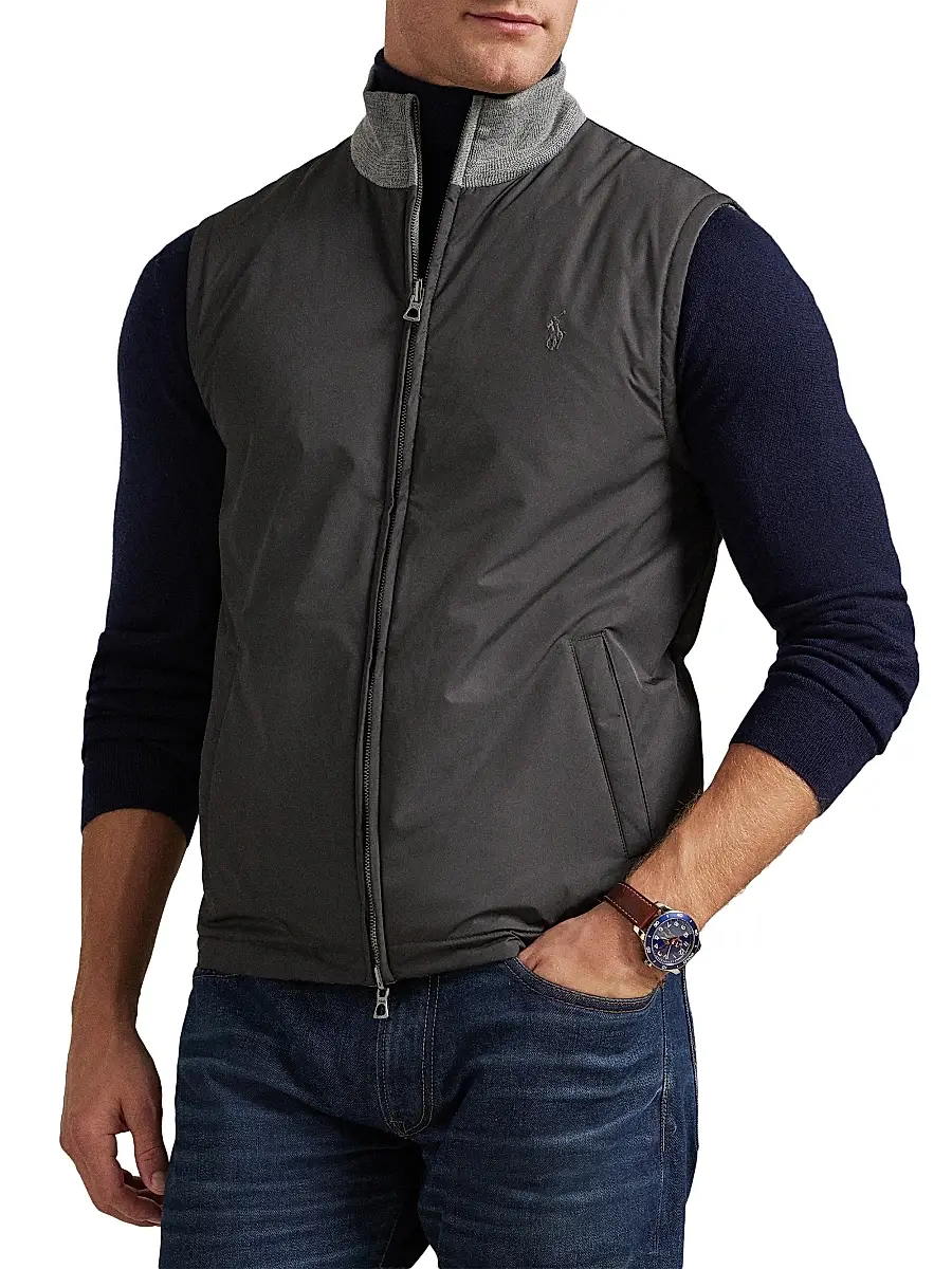 Polo Ralph Lauren Men's Reversible Knit-to-Ripstop Vest | Thumbnail 6