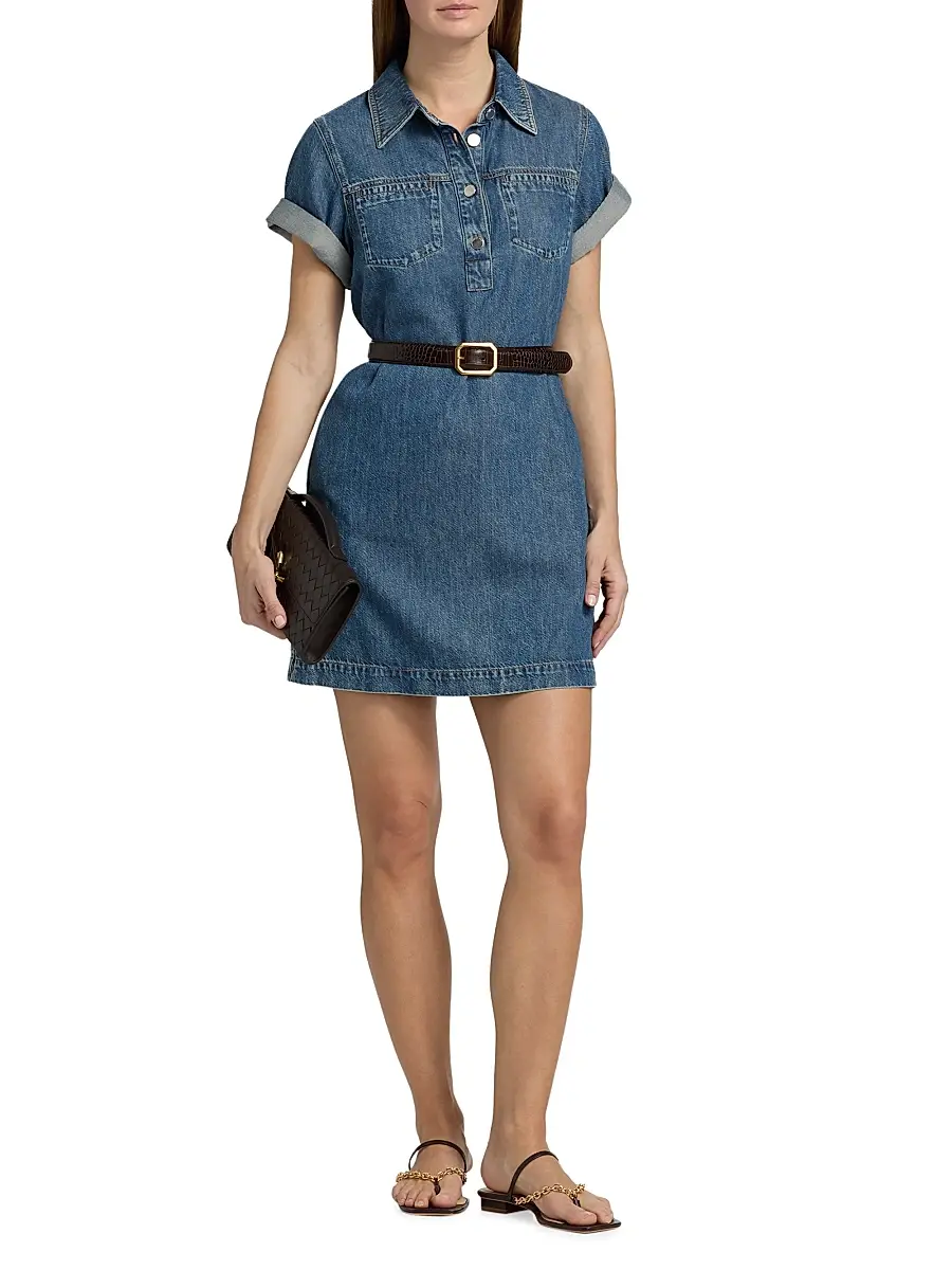 rag & bone Women's Hayley Ultra Featherweight Denim Minidress | Thumbnail 2 rag & bone Women's Hayley Ultra Featherweight Denim Minidress | Thumbnail 2
