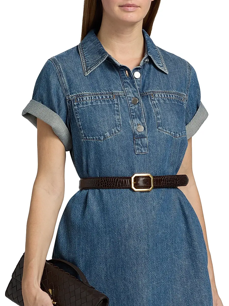 rag & bone Women's Hayley Ultra Featherweight Denim Minidress | Thumbnail 6 rag & bone Women's Hayley Ultra Featherweight Denim Minidress | Thumbnail 6