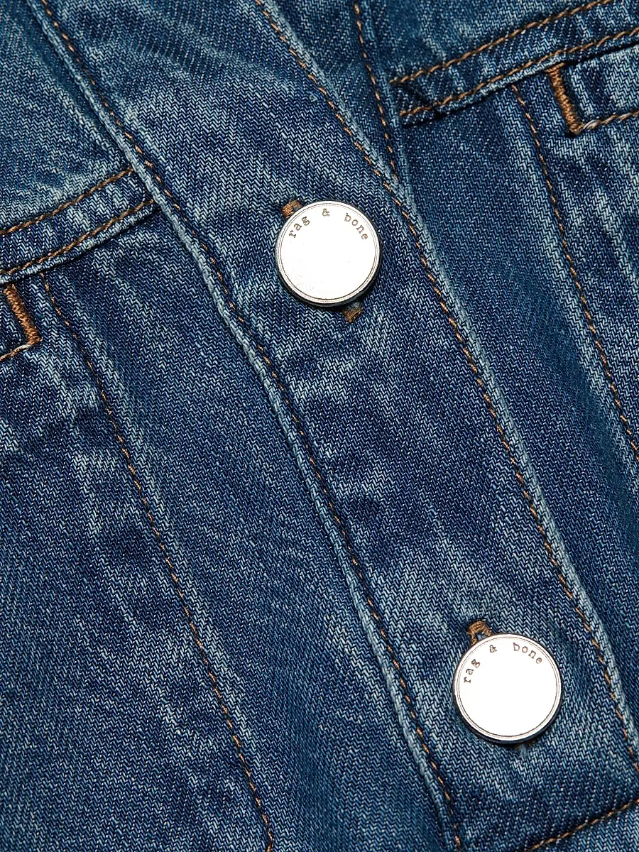 rag & bone Women's Hayley Ultra Featherweight Denim Minidress | Thumbnail 7 rag & bone Women's Hayley Ultra Featherweight Denim Minidress | Thumbnail 7