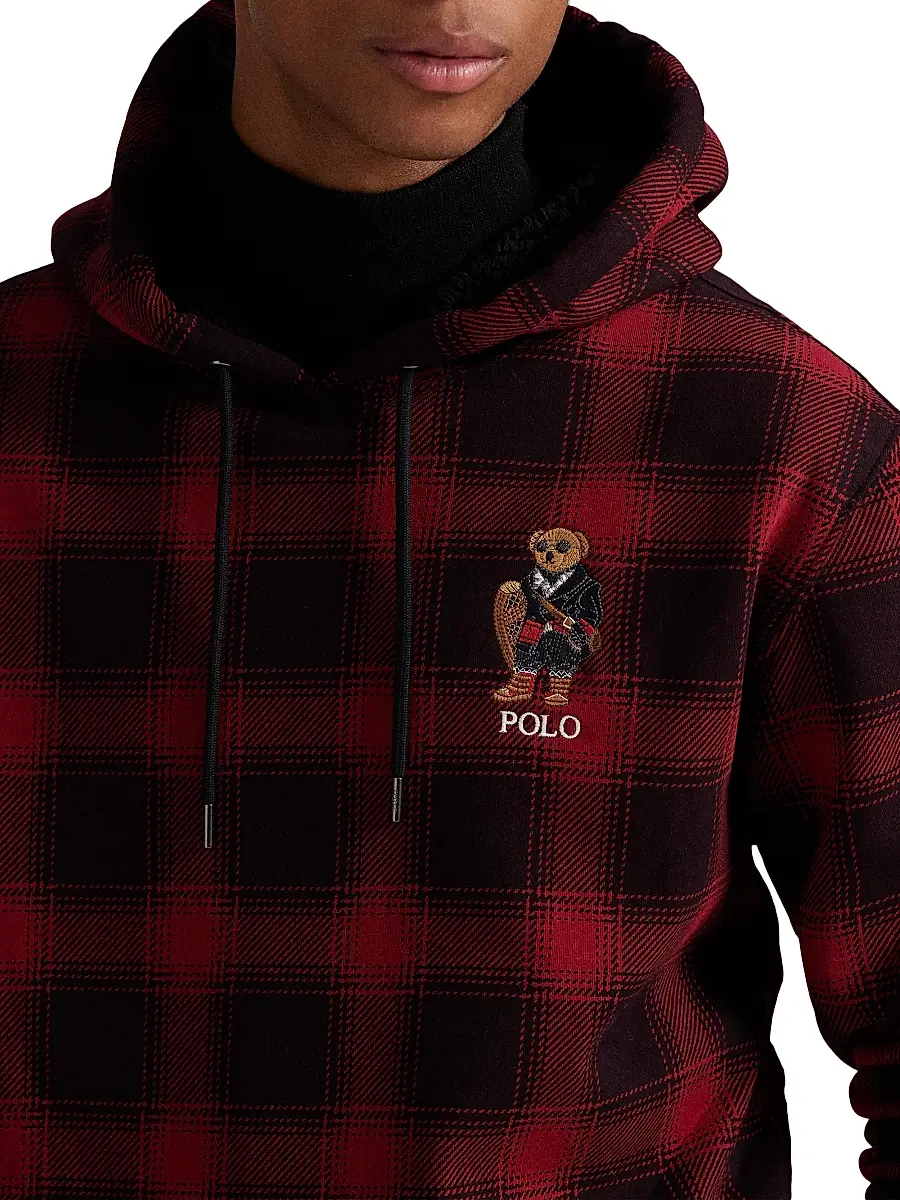 Polo Ralph Lauren Men's Plaid Faux-Fur-Lined Cotton Hoodie | Thumbnail 6 Polo Ralph Lauren Men's Plaid Faux-Fur-Lined Cotton Hoodie | Thumbnail 6