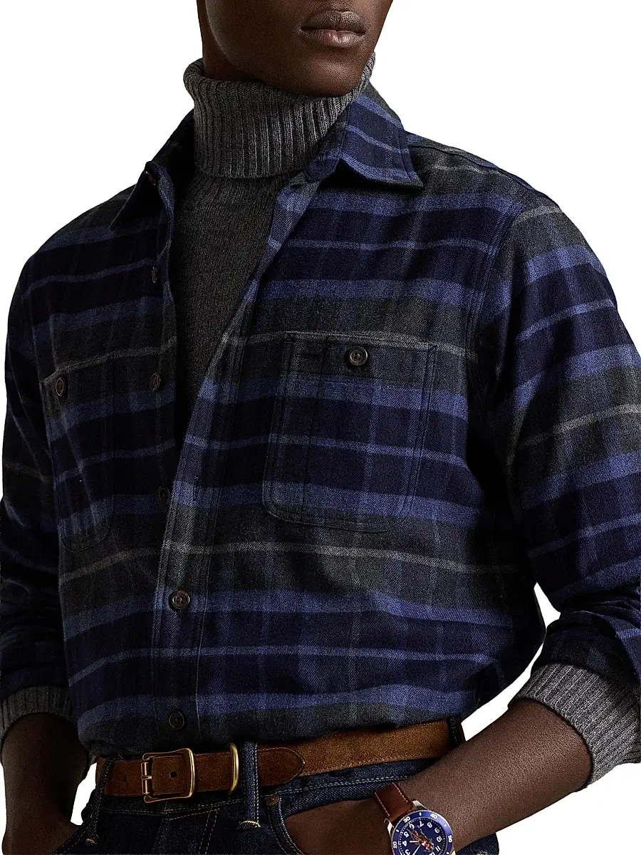 Polo Ralph Lauren Men's Super Ranch Plaid Cotton Flannel Shirt | Thumbnail 5 Polo Ralph Lauren Men's Super Ranch Plaid Cotton Flannel Shirt | Thumbnail 5