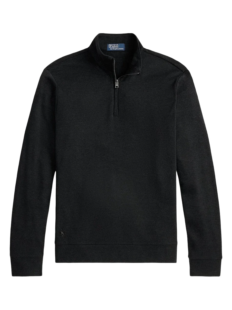 Polo Ralph Lauren Men's Textured Cotton-Blend Quarter-Zip Sweater