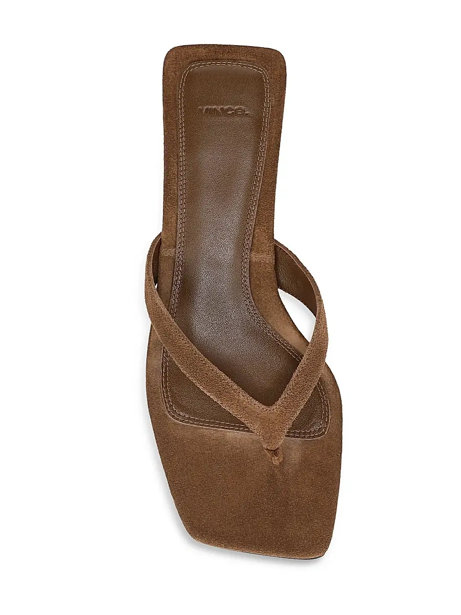 Vince Women's San Juan Suede Kitten Heel Thong Sandals | Thumbnail 4 Vince Women's San Juan Suede Kitten Heel Thong Sandals | Thumbnail 4