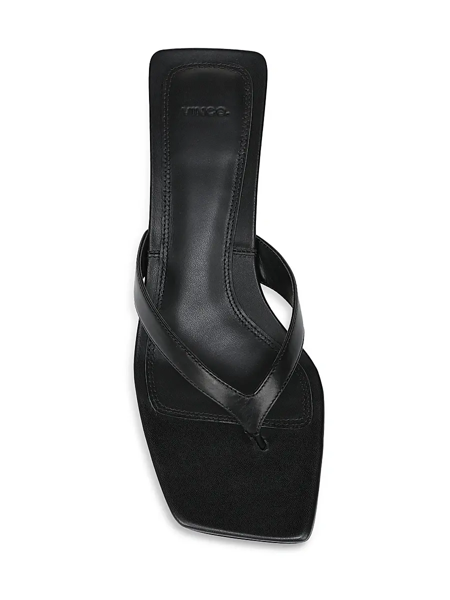 Vince Women's San Juan Leather Kitten Heel Thong Sandals | Thumbnail 4 Vince Women's San Juan Leather Kitten Heel Thong Sandals | Thumbnail 4