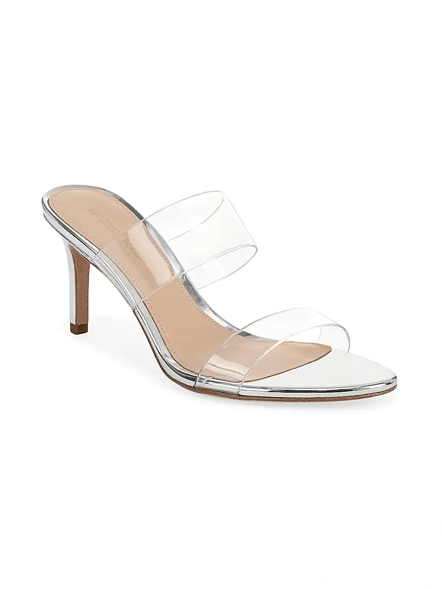 Veronica Beard Women's Asha 75MM Transparent Stiletto Sandals | Thumbnail 2