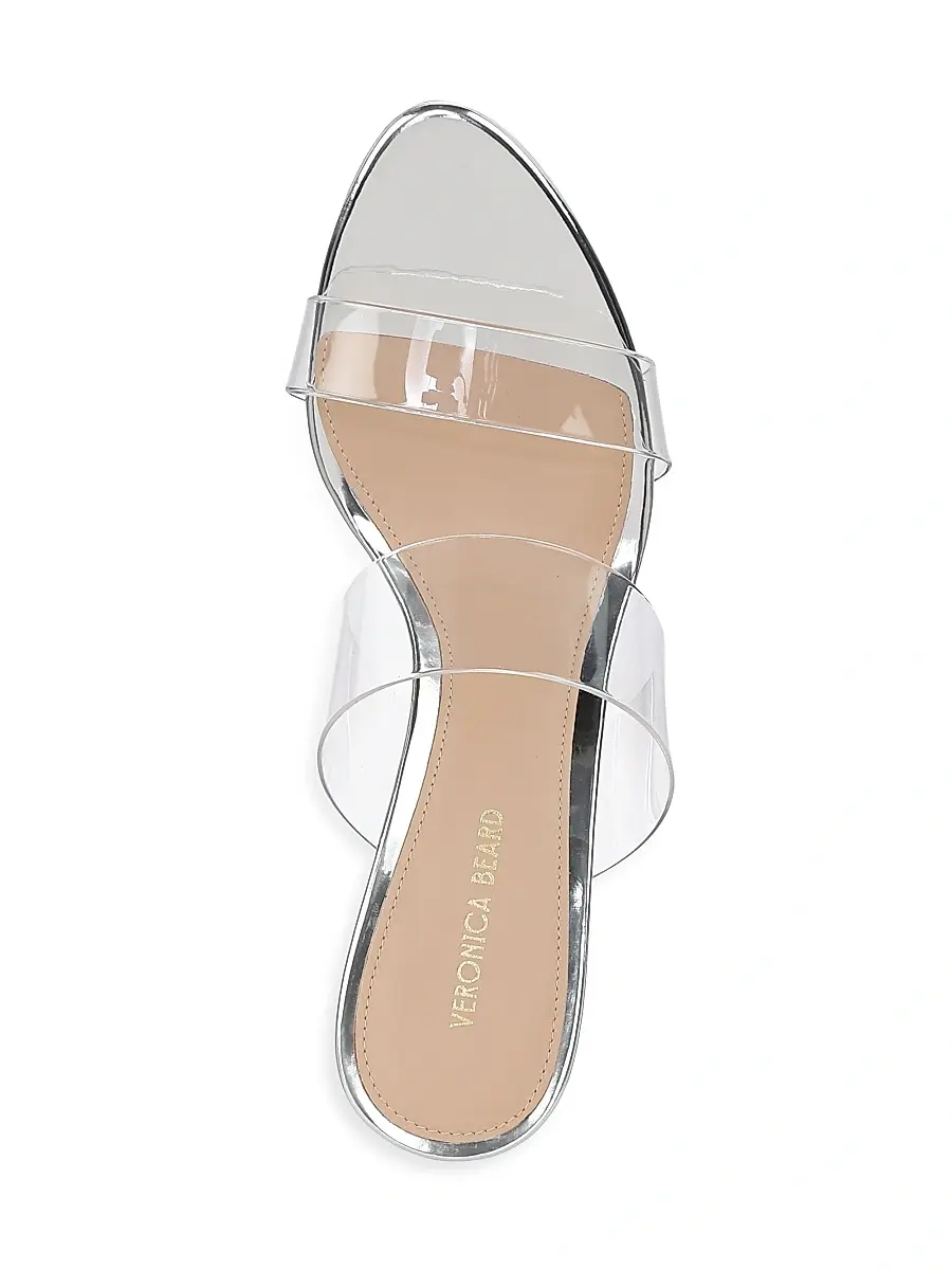 Veronica Beard Women's Asha 75MM Transparent Stiletto Sandals | Thumbnail 4