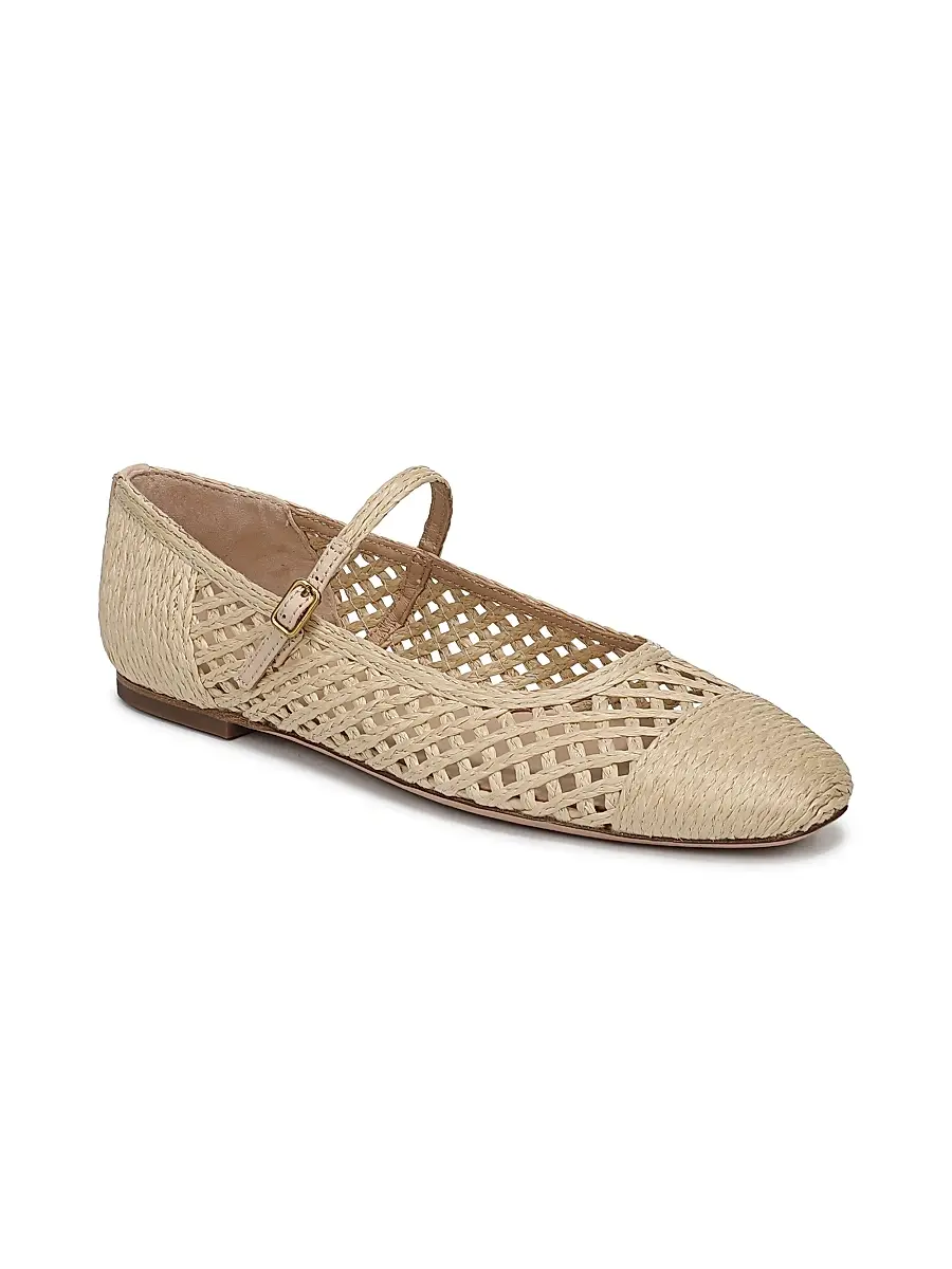 Veronica Beard Women's Ellie Faux Raffia Weave Mary Janes | Thumbnail 2 Veronica Beard Women's Ellie Faux Raffia Weave Mary Janes | Thumbnail 2