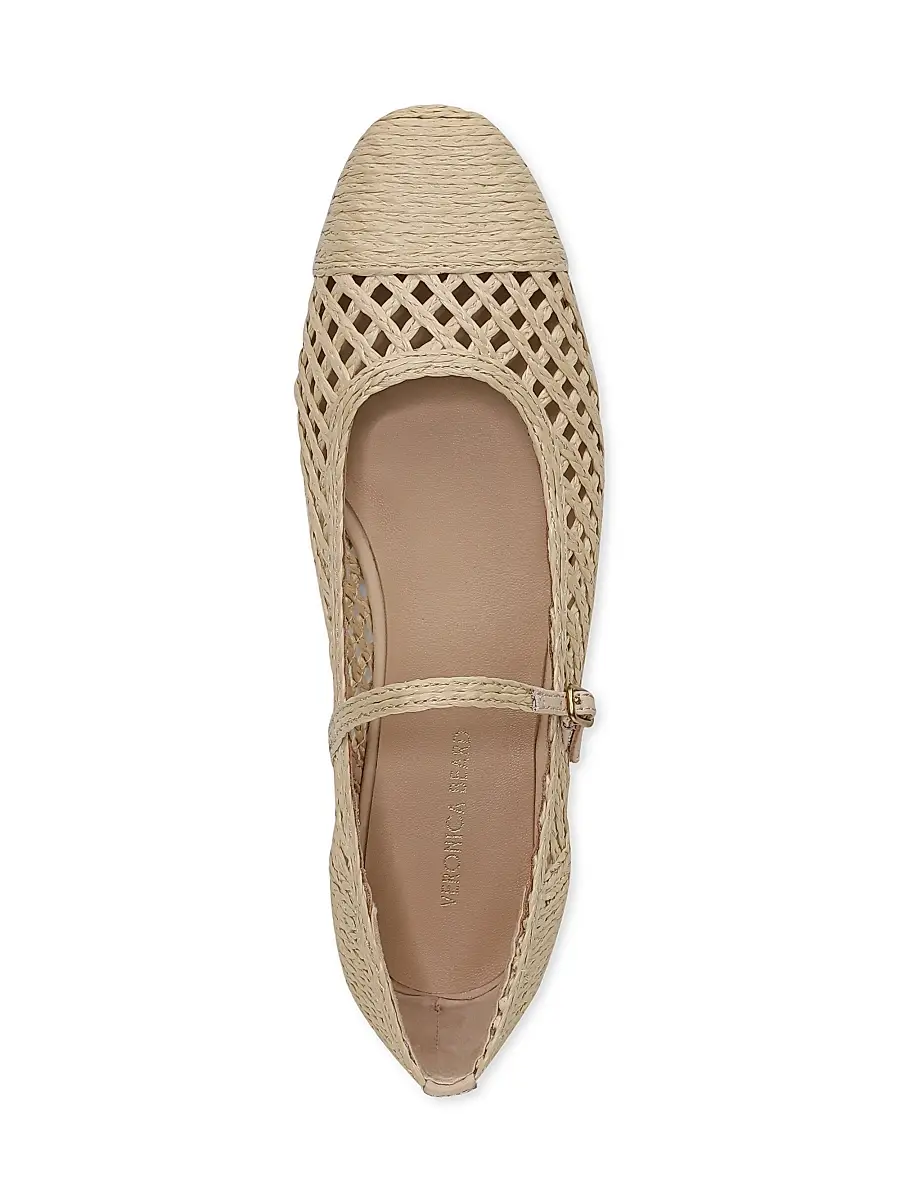 Veronica Beard Women's Ellie Faux Raffia Weave Mary Janes | Thumbnail 4 Veronica Beard Women's Ellie Faux Raffia Weave Mary Janes | Thumbnail 4