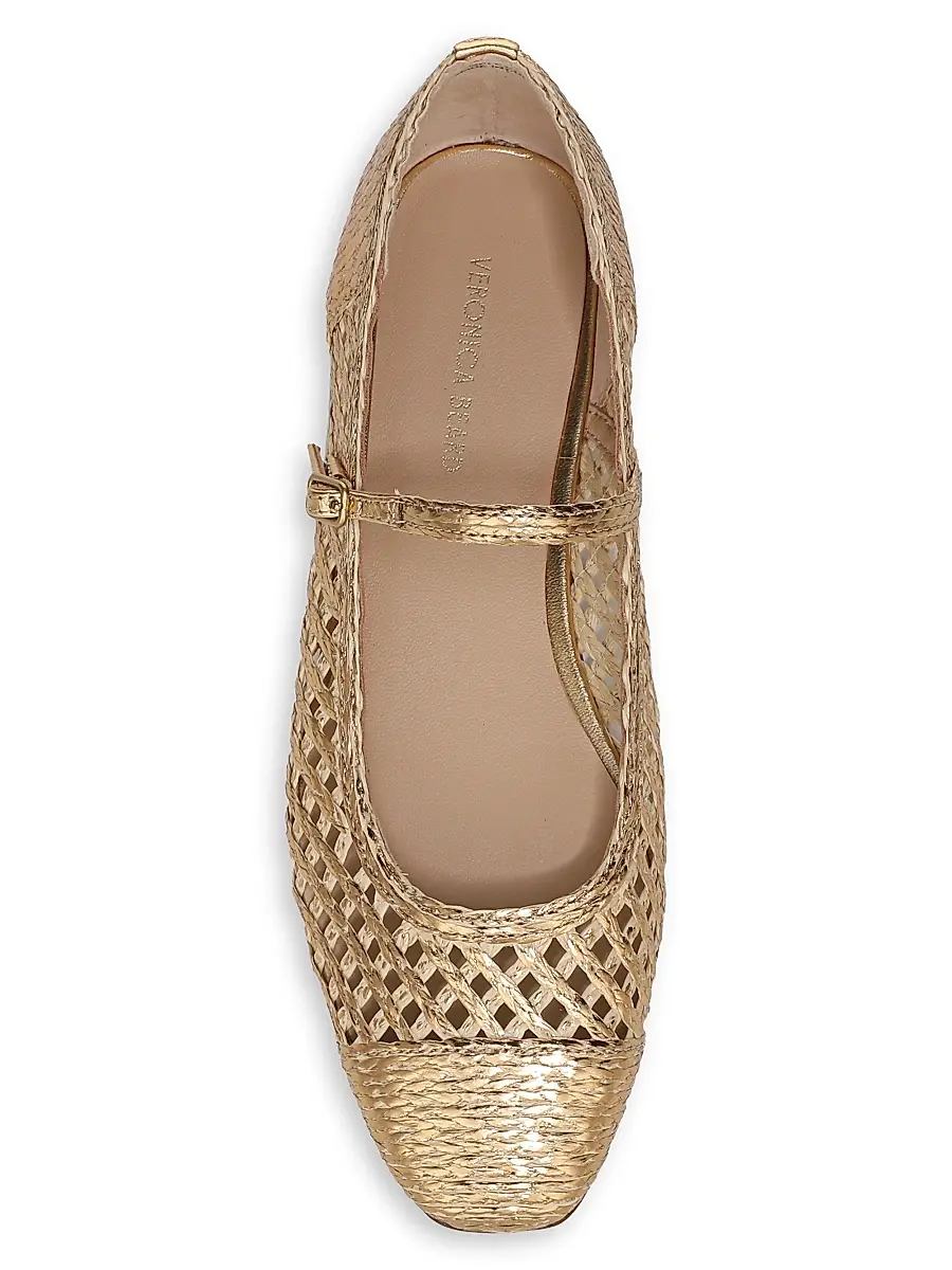 Veronica Beard Women's Ellie Raux Raffia Weave Mary Jane Shoes | Thumbnail 4 Veronica Beard Women's Ellie Raux Raffia Weave Mary Jane Shoes | Thumbnail 4