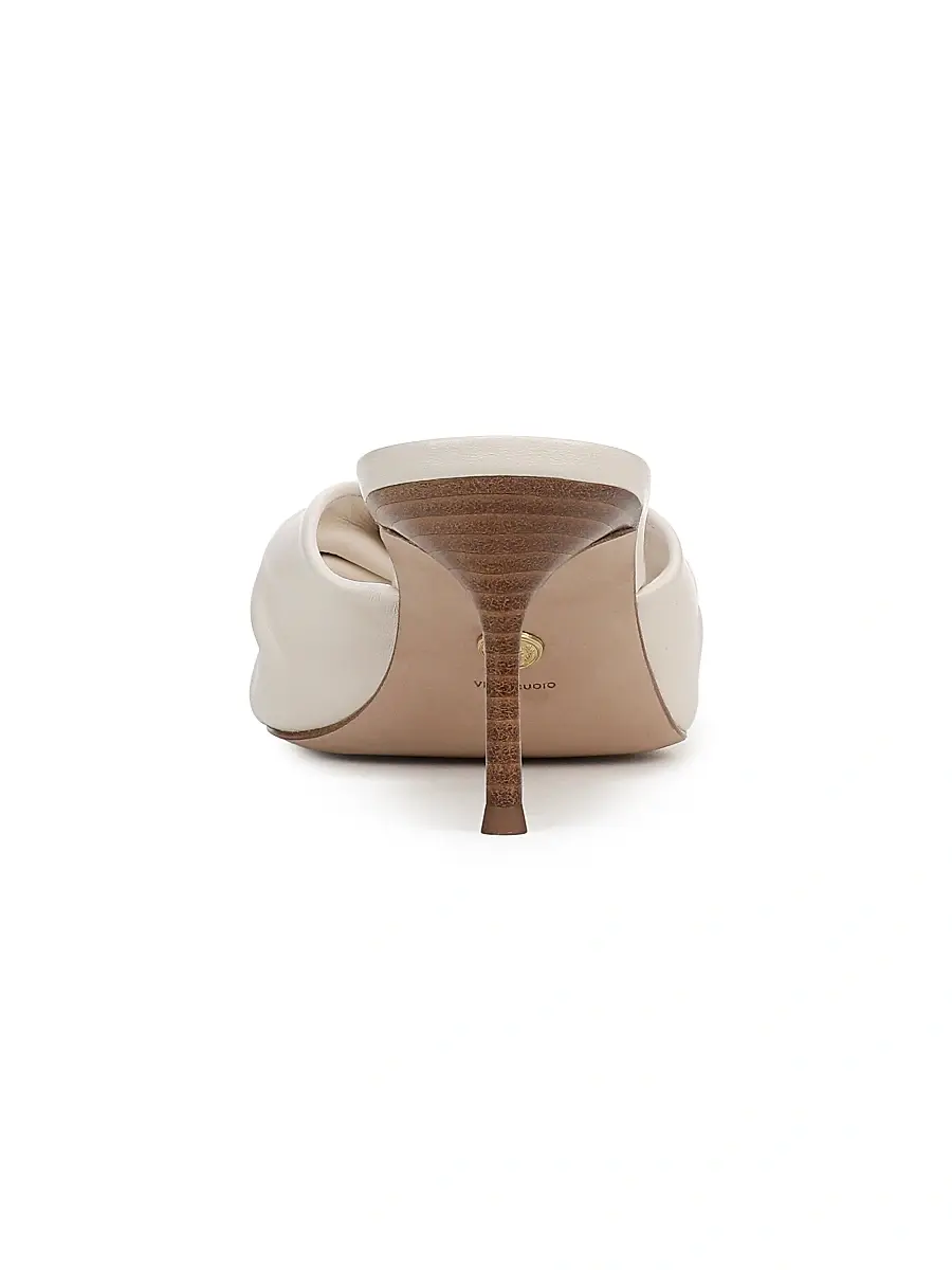Veronica Beard Women's Tullia Leather 65MM Sandals - Ecru | Thumbnail 3