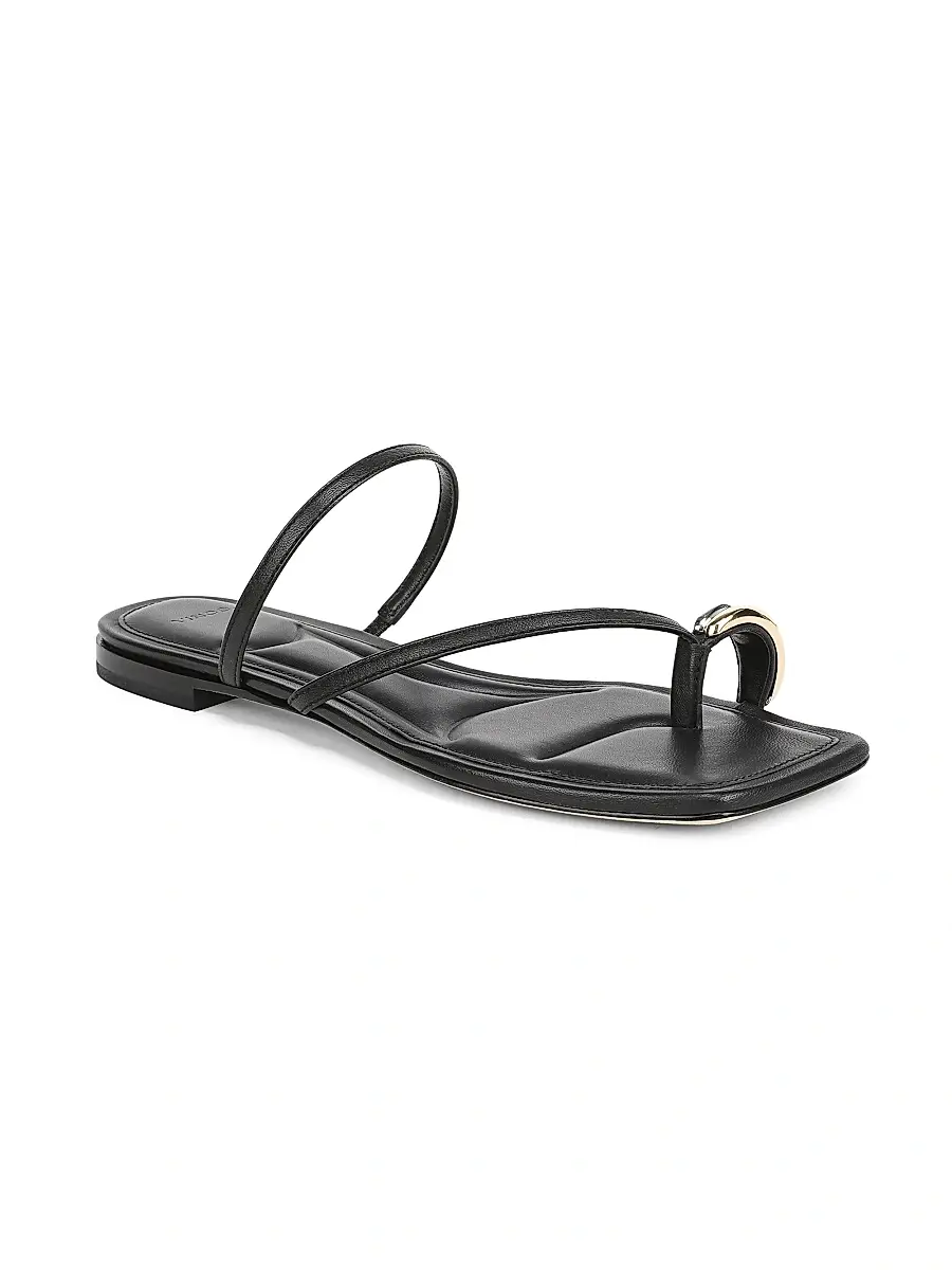 Vince Women's Polli Strappy Leather Slip-On Sandals | Thumbnail 2 Vince Women's Polli Strappy Leather Slip-On Sandals | Thumbnail 2