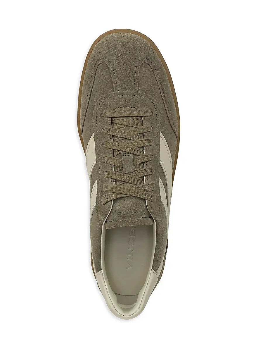 Vince Men's Oasis Suede & Leather Low-Top Sneakers | Thumbnail 4 Vince Men's Oasis Suede & Leather Low-Top Sneakers | Thumbnail 4