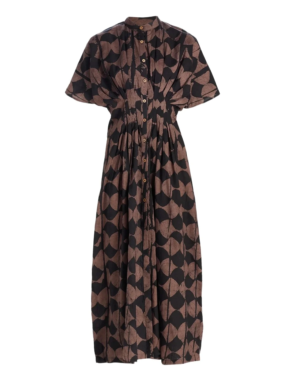 Elisamama Women's Buga Geometric Print Cotton A-Line Midi-Dress